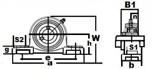 40mm Bearing UCP-208 + Pillow Block Cast Housing Mounted Bearings - VXB Ball Bearings