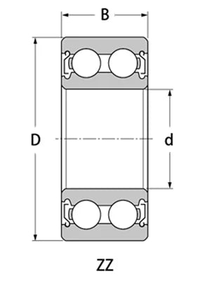4305-2RS Angular Contact Double Row Sealed Bearing 25x62x24mm - fast shipping 🇺🇸