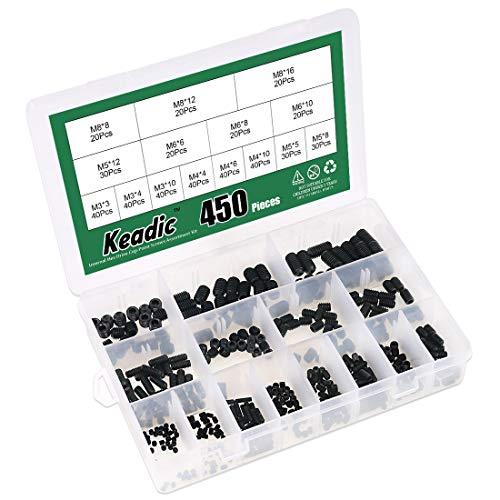 450-Piece Hex Set Screw Assortment Kit - Steel – Internal Hex Drive - fast shipping 🇺🇸