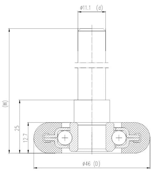 46mm Nylon Track wheel Combined - 99mm Axle Bearing - fast shipping 🇺🇸