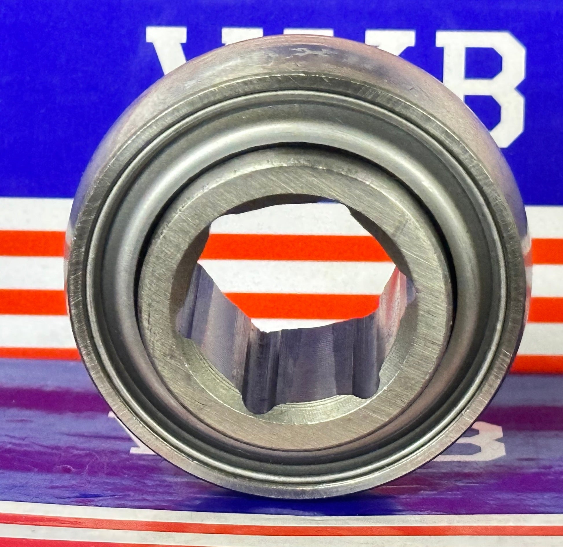 205KRRB2 Agricultural Machinery bearing - Two Single lip Seals & Hex bore & Spherical OD - fast shipping 🇺🇸