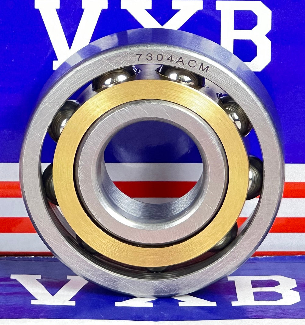 7304ACM Angular Contact bearing Bronze Cage 20x52x15mm - fast shipping 🇺🇸