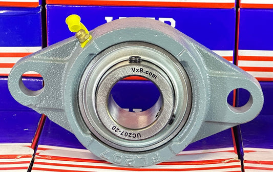 1-1/4 Bearing UCFL207-20 + 2-Bolt Flanged Housing Mounted Bearing - fast shipping 🇺🇸