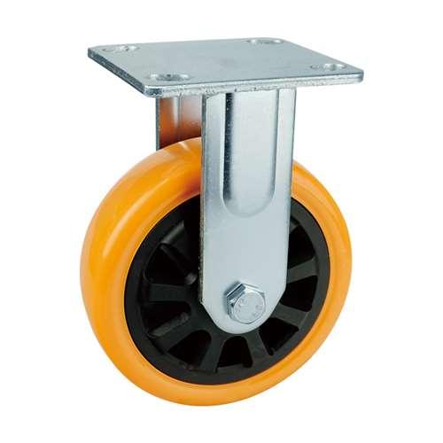 5" Heavy Duty Caster Wheel Fixed PU Top Plate - fast shipping 🇺🇸