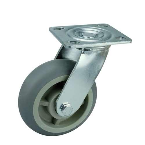 5" Heavy Duty Caster Wheel 507 Lbs - Polypropylene core - TPR - Top Plate - fast shipping 🇺🇸