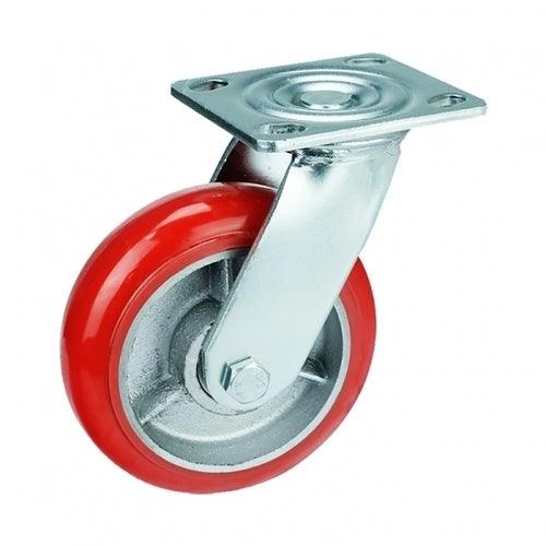 5" Heavy Duty Caster Wheel 661 Lbs Rotating+Brake+Fixed Iron core - PU Top Plate - fast shipping 🇺🇸