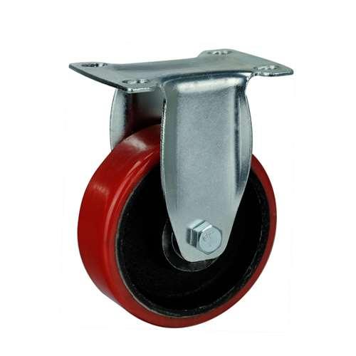 5" Caster Wheel 331 Lbs Rigid Iron - PU Top Plate - fast shipping 🇺🇸
