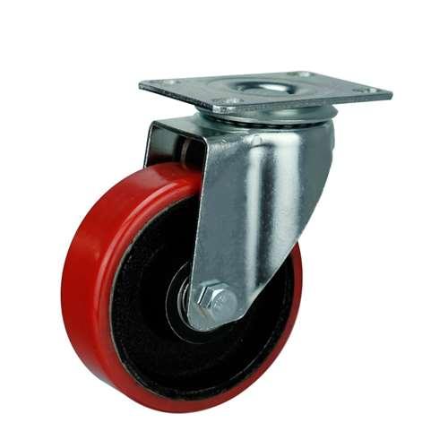 5" Caster Wheel 331 Lbs - Iron - PU Top Plate - fast shipping 🇺🇸
