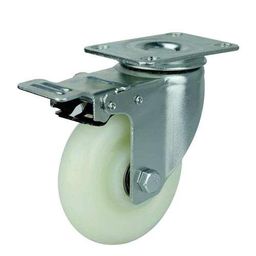 5" Caster Wheel 661 Lbs - Brake Polypropylene Top Plate - fast shipping 🇺🇸