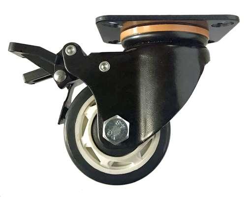 5" Caster Wheel 661 Lbs - Brake PU - Polypropylene Top Plate - fast shipping 🇺🇸