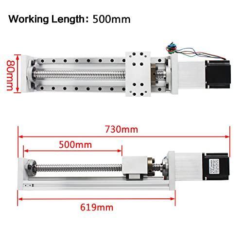 500mm Stroke CNC Linear Stage Motion Actuator X Y Z Axis Linear Slide Rail Aluminum Alloy Cross Sliding Table Linear Rail Guide SFU1605 Ballscrew+Nema23 57 Stepper Motor for CNC - fast shipping 🇺🇸