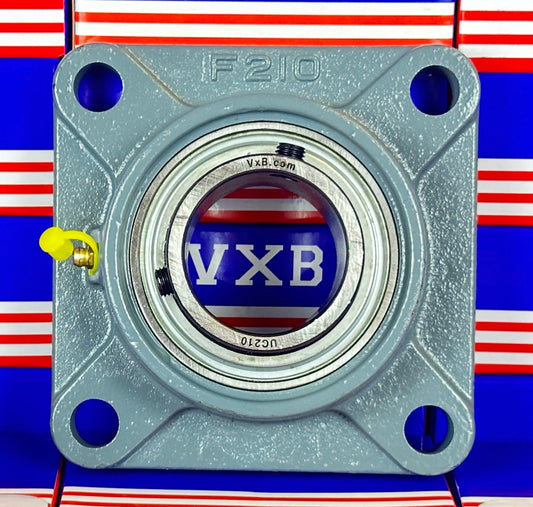 50mm Bearing UCF210 + Square Flanged Cast Housing Mounted Bearing - fast shipping 🇺🇸