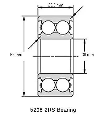 5206-2RS Bearing Angular contact 5206-2RS - fast shipping 🇺🇸