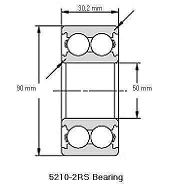 5210-2RS Bearing Angular contact 5210-2RS - fast shipping 🇺🇸
