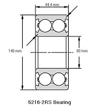 5216-2RS Bearing Angular contact 5216-2RS - fast shipping 🇺🇸