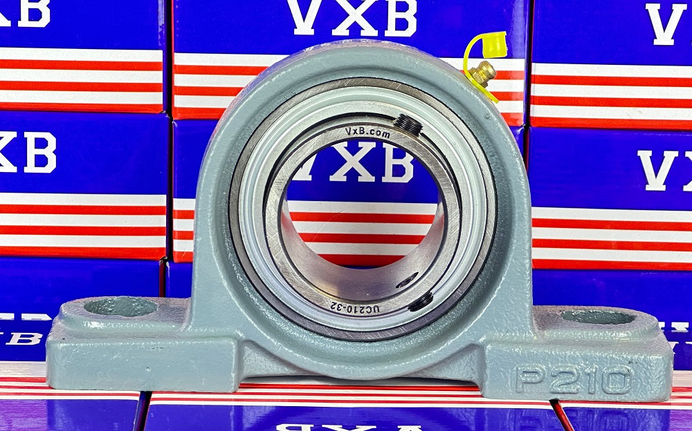 2" ID/Bore Bearing + Pillow Block Cast Housing Mounted Bearing UCP210-32 - fast shipping 🇺🇸