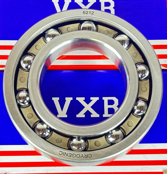 Cryogenic 6212 Ball Bearing Stainless Steel ABEC 3 PEEK cage - fast shipping 🇺🇸