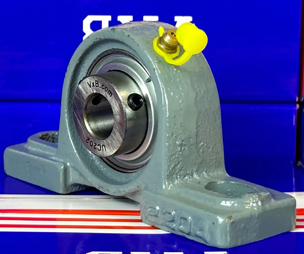 15mm Bearing UCP202 + Pillow Block Cast Housing Mounted Bearing - fast shipping 🇺🇸