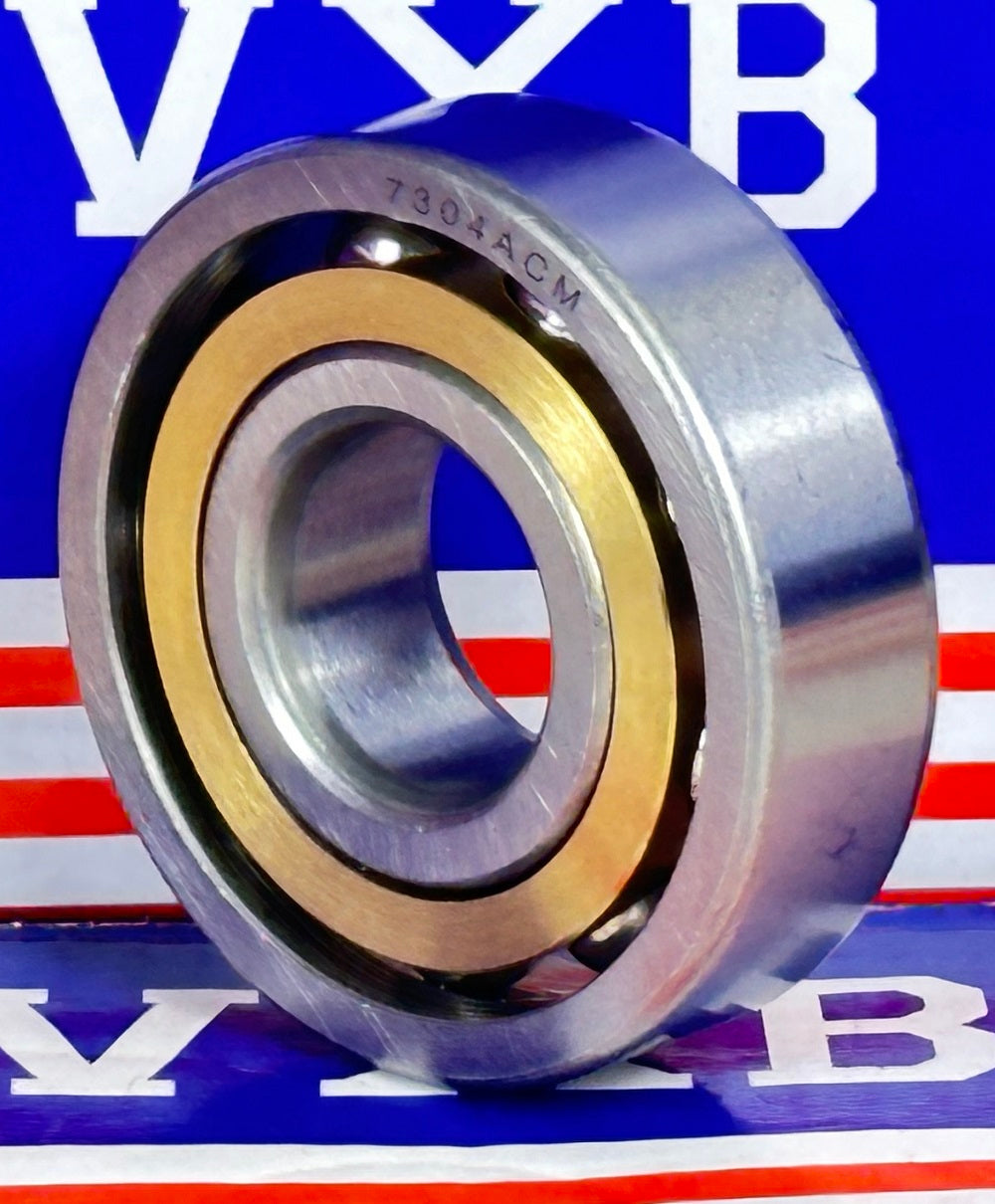 7304ACM Angular Contact bearing Bronze Cage 20x52x15mm - fast shipping 🇺🇸