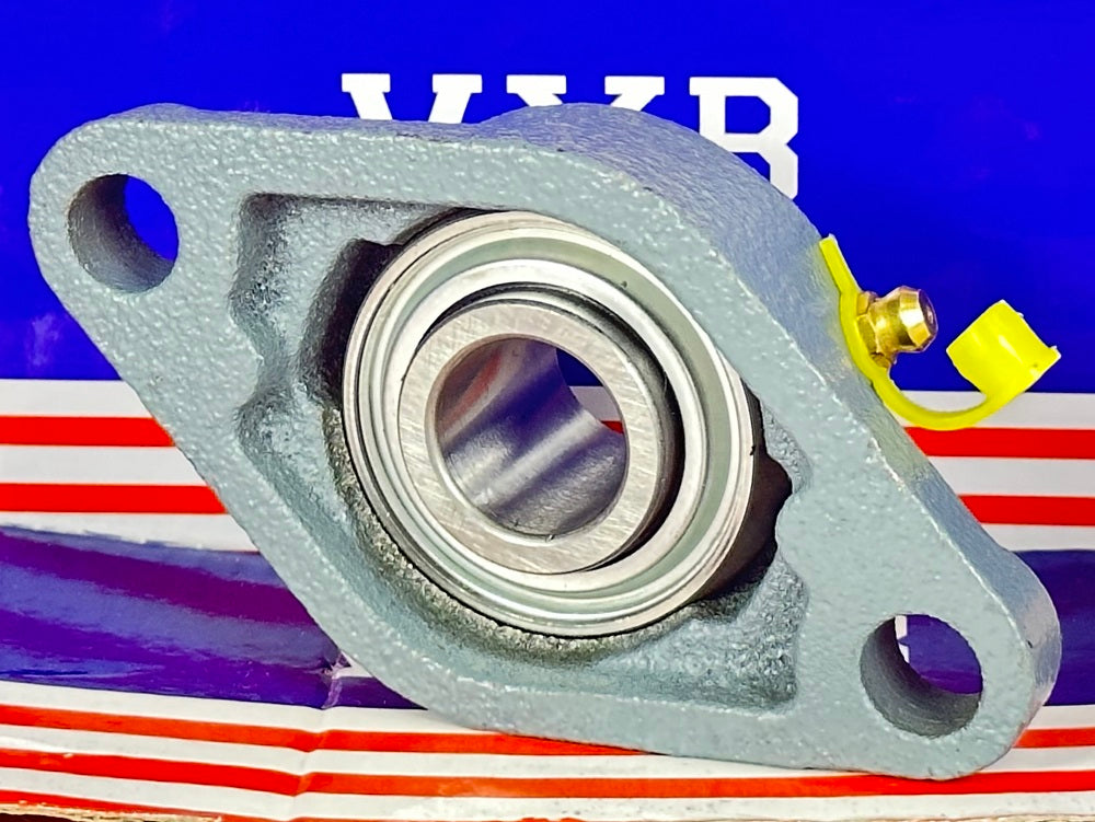 20mm Bearing UCFL204 + 2-Bolt Flanged Cast Housing Mounted Bearing - fast shipping 🇺🇸