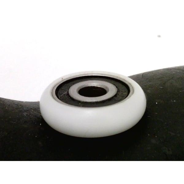 5mm Bore Bearing - 25mm White Plastic Tire 5x25x6mm - fast shipping 🇺🇸