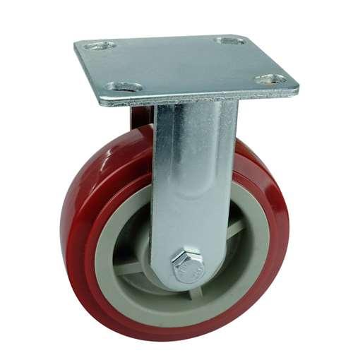 6" Heavy Duty Caster Wheel 617 Lbs Fixed - PVC - Top Plate Mount - fast shipping 🇺🇸