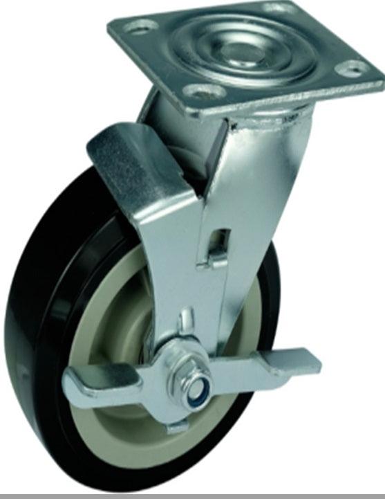 6" Heavy Duty Caster Wheel - PVC - Top Plate Mount - fast shipping 🇺🇸