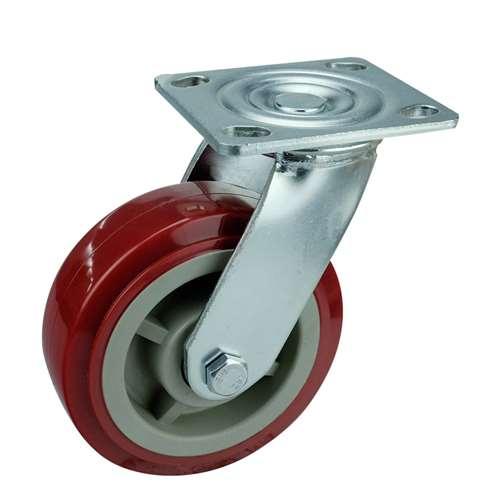6" Heavy Duty Caster Wheel - PVC - Top Plate Mount - fast shipping 🇺🇸