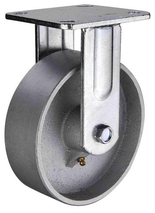 6" Heavy Duty Caster Wheel 661 Lbs Fixed Cast Iron Top Plate - fast shipping 🇺🇸