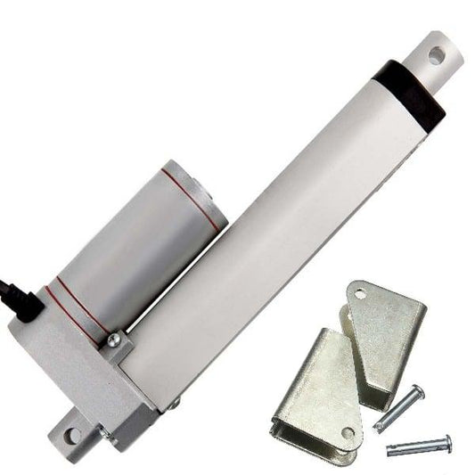 6 Inch Stroke 1000N 225 lbs DC 12 Volt Linear Actuator - mounting brackets - fast shipping 🇺🇸