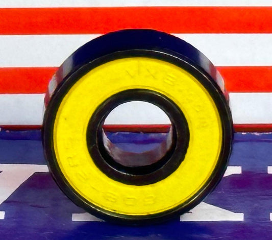 608B-2RS Sealed Black Bearing Bronze Cage Yellow Seals - fast shipping 🇺🇸