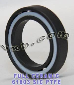 61803 Silicon Carbide Full Ceramic Ball Bearing 17x26x5mm - fast shipping 🇺🇸