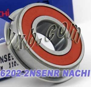 6202-2NSENR Nachi Bearing Sealed C3 Snap Ring Japan 15x35x11mm Bearing - fast shipping 🇺🇸