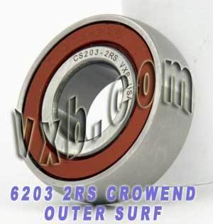 6203-2RS Crowned Outer Surface Ball Bearing 17x40x12mm - fast shipping 🇺🇸