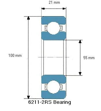 6211-2RS Bearing Deep Groove 6211-2RS - fast shipping 🇺🇸
