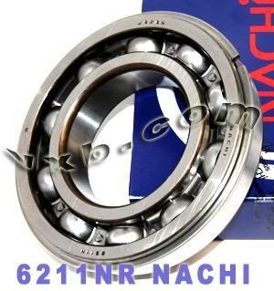 6211NR Nachi Bearing 55x100x21 Open C3 Snap Ring Japan Made - fast shipping 🇺🇸