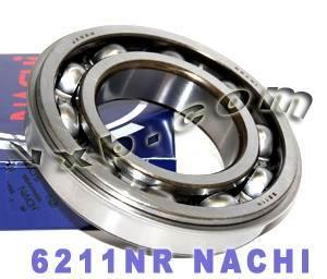 6211NR Nachi Bearing 55x100x21 Open C3 Snap Ring Japan Made - fast shipping 🇺🇸