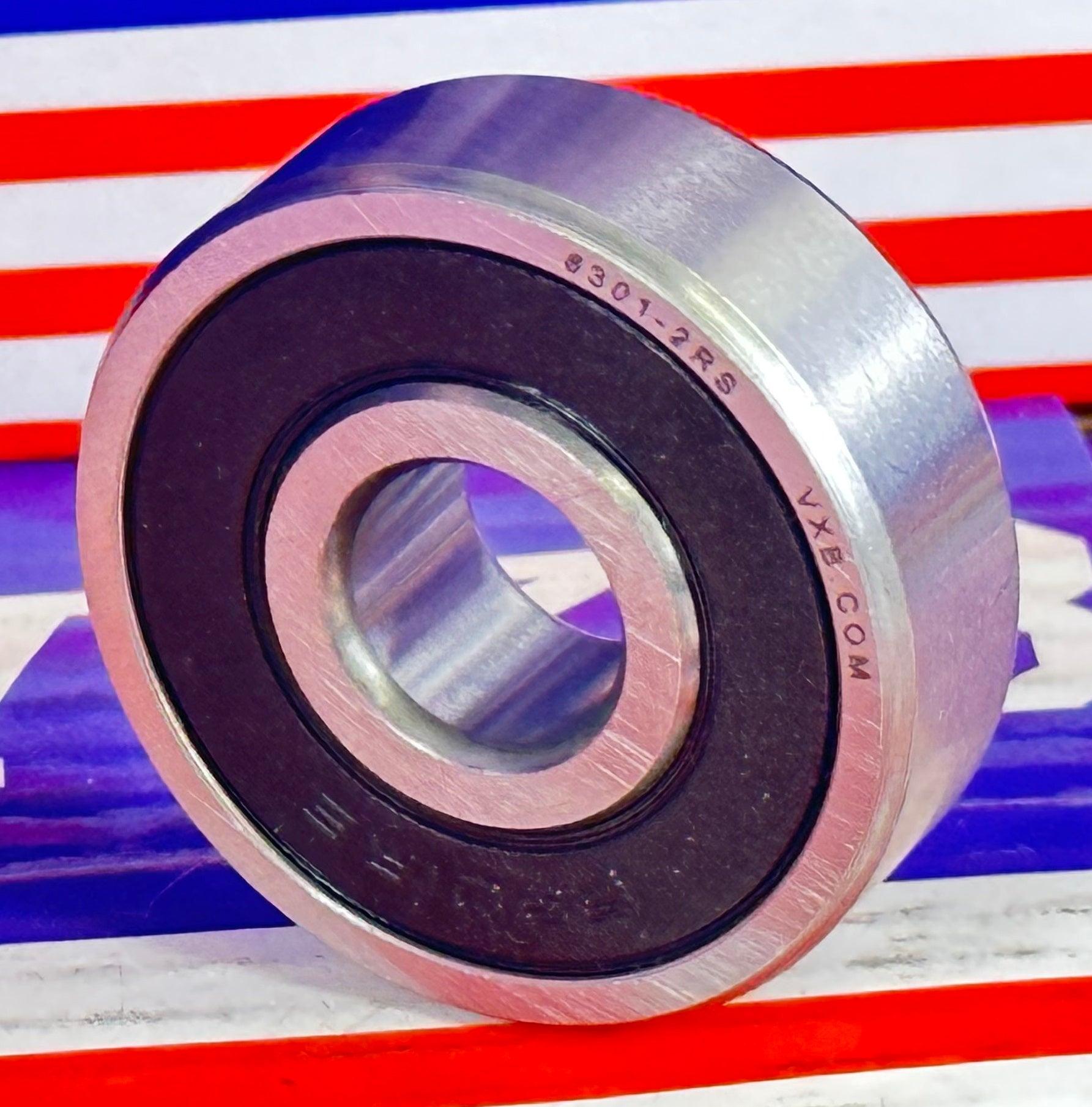 Premium 10 Pcs 6301-2RS 12x37x12 Sealed 12mm Bore Bearing - fast shipping 🇺🇸