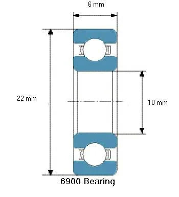 6900 Open Ball Bearing - Deep Groove - 10x22x6mm - fast shipping 🇺🇸
