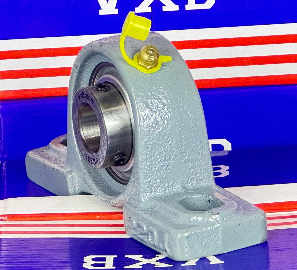 17mm Bearing UCP203 + Pillow Block Cast Housing Mounted Bearing - fast shipping 🇺🇸