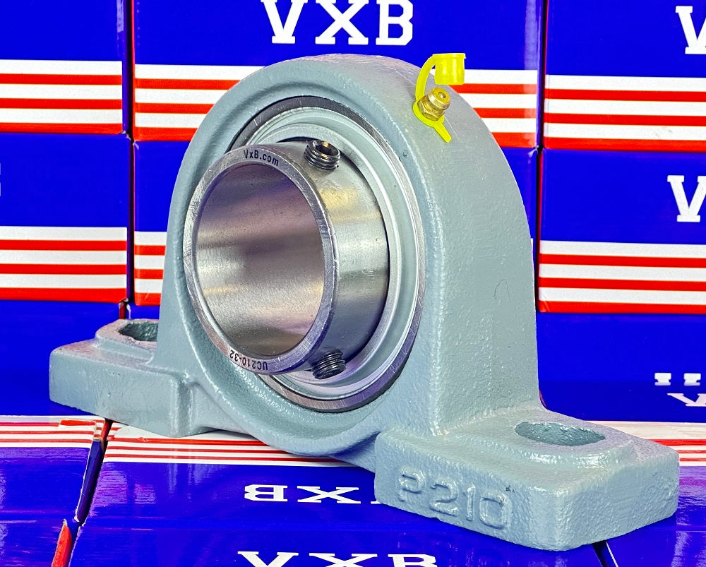 2" ID/Bore Bearing + Pillow Block Cast Housing Mounted Bearing UCP210-32 - fast shipping 🇺🇸