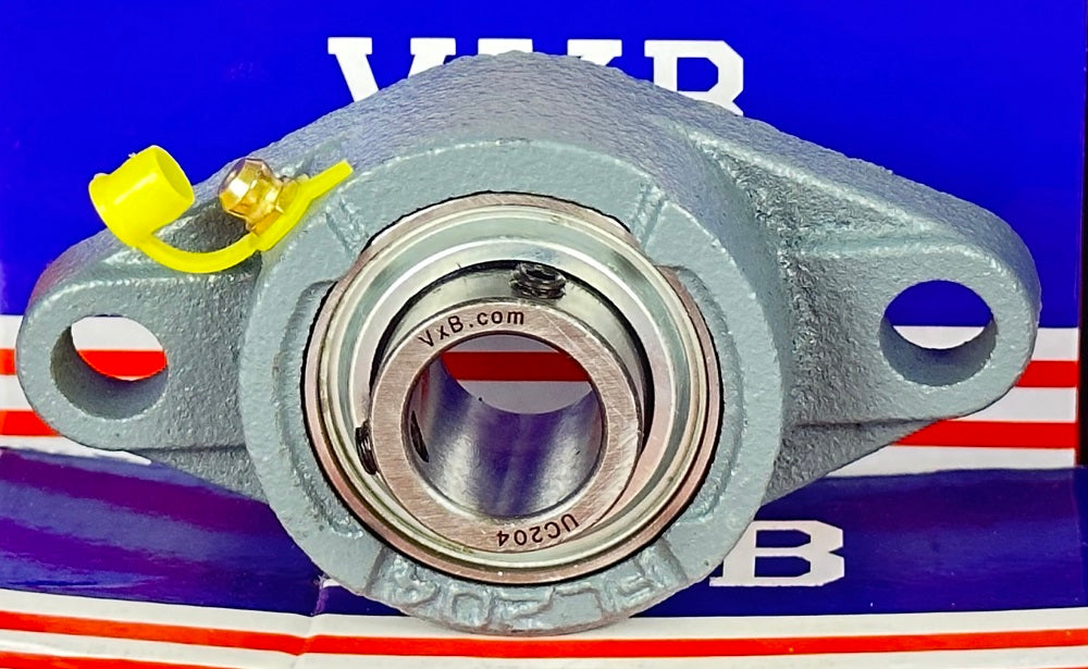 20mm Bearing UCFL204 + 2-Bolt Flanged Cast Housing Mounted Bearing - fast shipping 🇺🇸