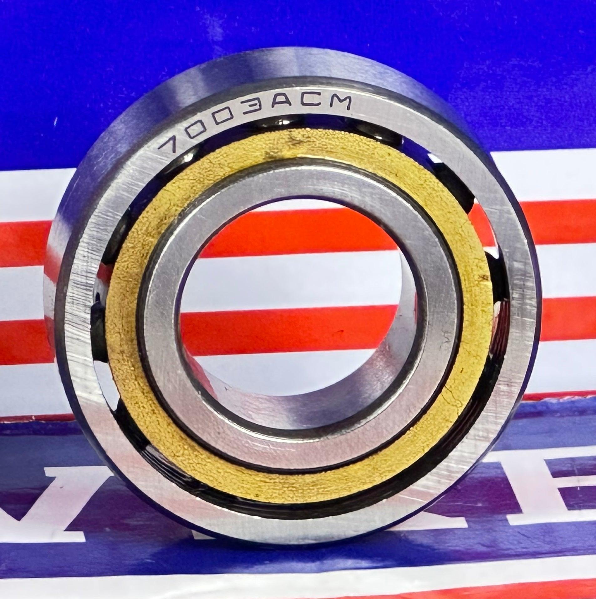 7003ACM Angular Contact bearing Bronze Cage 17x35x10mm - fast shipping 🇺🇸