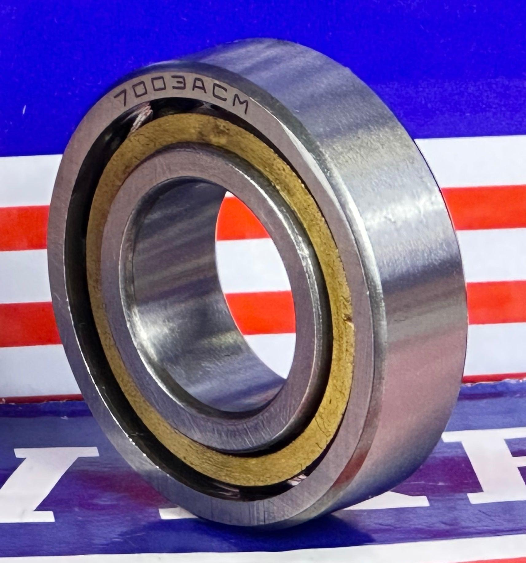 7003ACM Angular Contact bearing Bronze Cage 17x35x10mm - fast shipping 🇺🇸