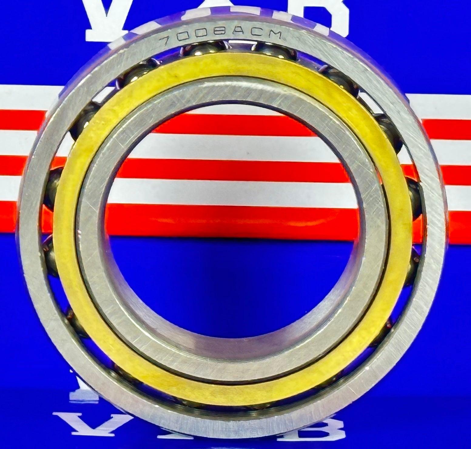 7008ACM Angular Contact bearing Bronze Cage 40x68x15mm - fast shipping 🇺🇸
