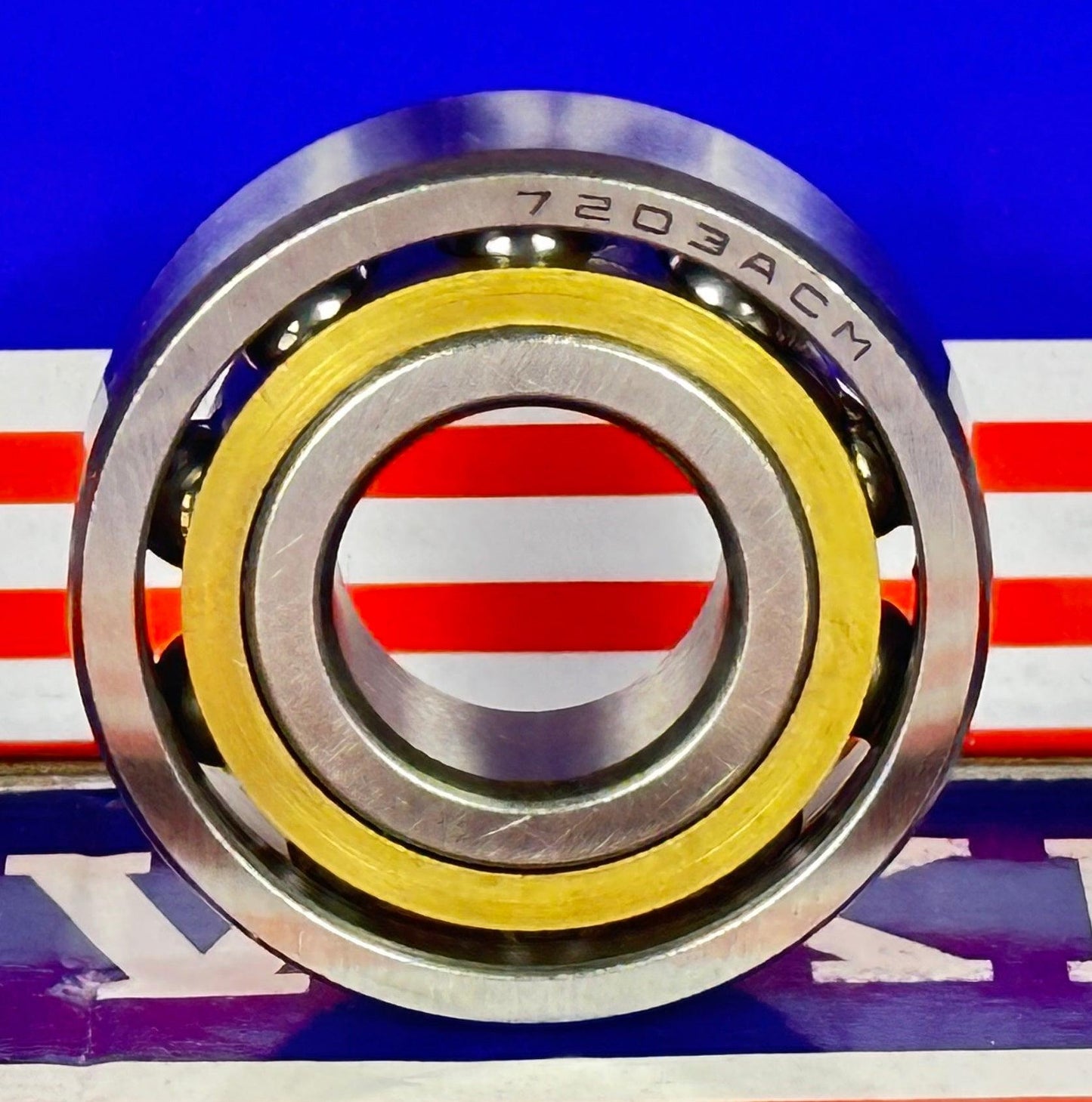 7203ACM Angular Contact bearing Bronze Cage 17x40x12mm - fast shipping 🇺🇸