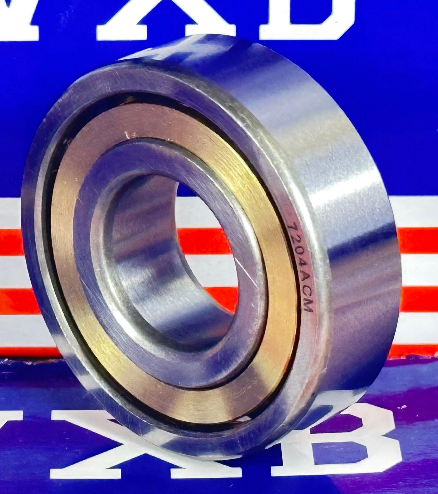 7204ACM Angular Contact bearing Bronze Cage 20x47x14mm - fast shipping 🇺🇸