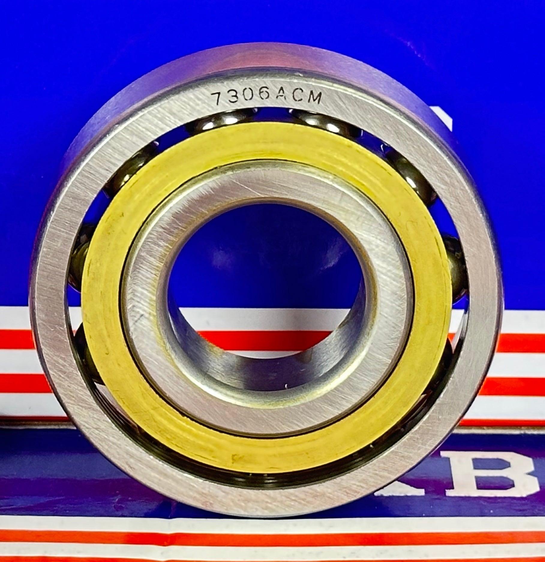 7306ACM Angular Contact bearing Bronze Cage 30x72x19mm - fast shipping 🇺🇸