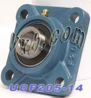 7/8" Bore Mounted Bearing UCF-205-14 + Square Flanged Cast Housing - fast shipping 🇺🇸