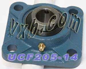 7/8" Bore Mounted Bearing UCF-205-14 + Square Flanged Cast Housing - fast shipping 🇺🇸